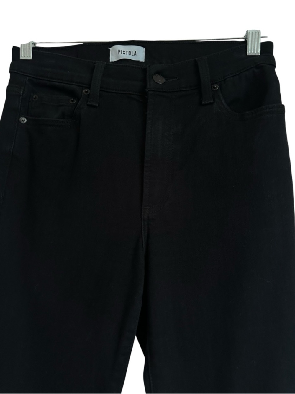 Pistola Kinsley Ultra Flare Jeans Black Ink Mid Rise 27 - Picture 7 of 14